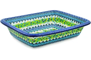 14" Rectangular Baker - Bouquet Azul