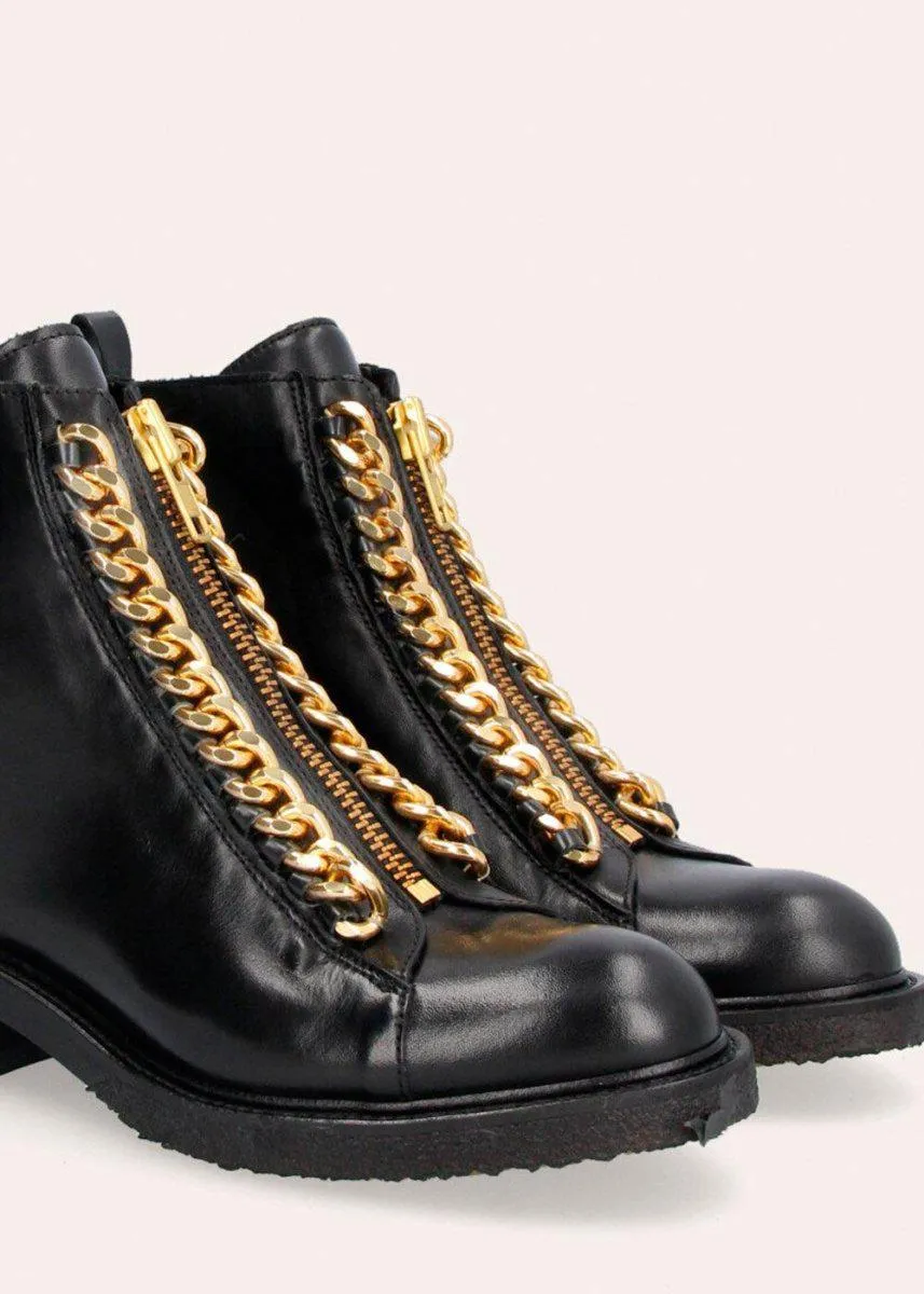 A1345 Black calf/metal gold - Black Calf/Metal Gold 802