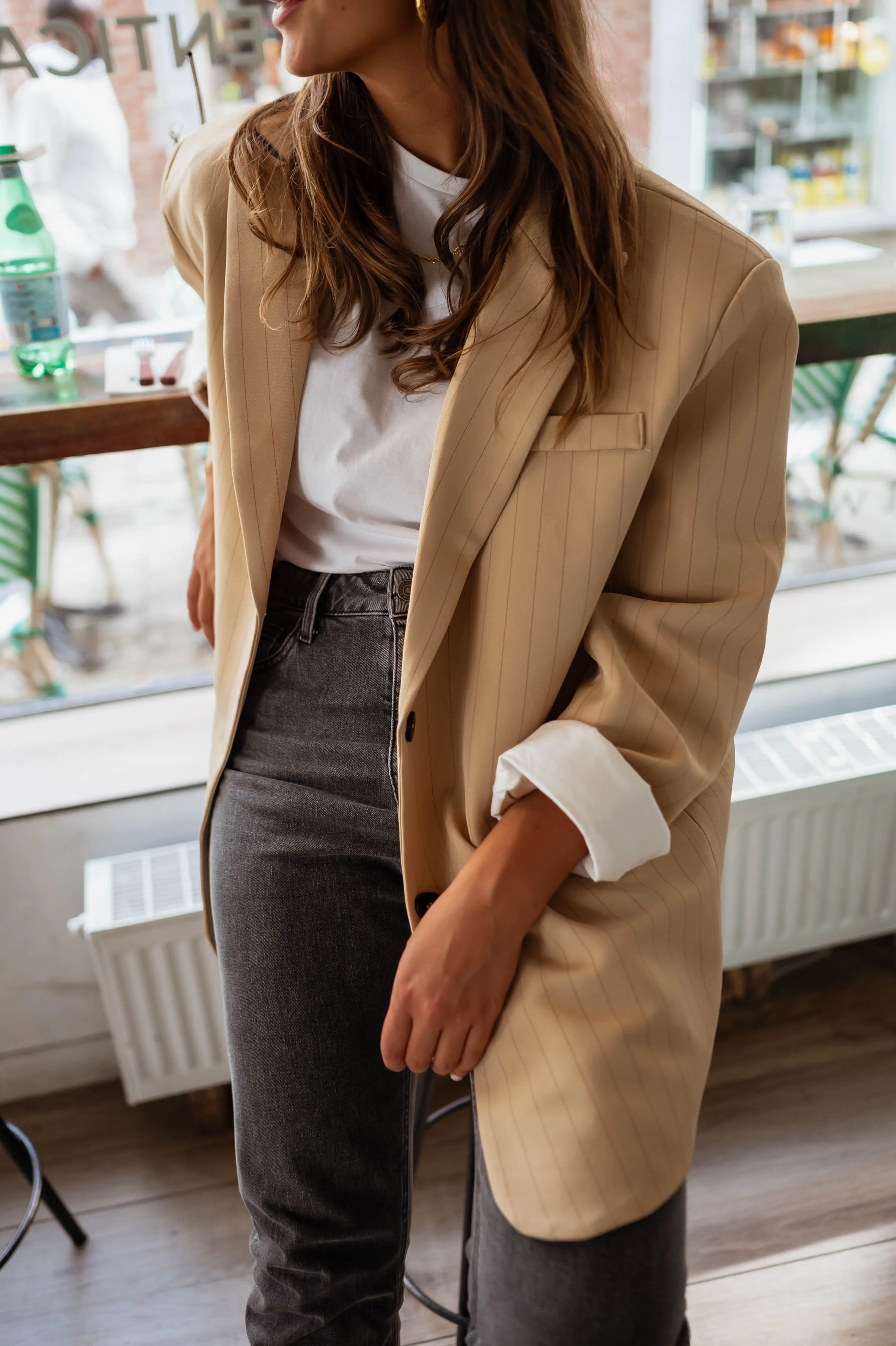 Blazer Gaspard - beige à lignes