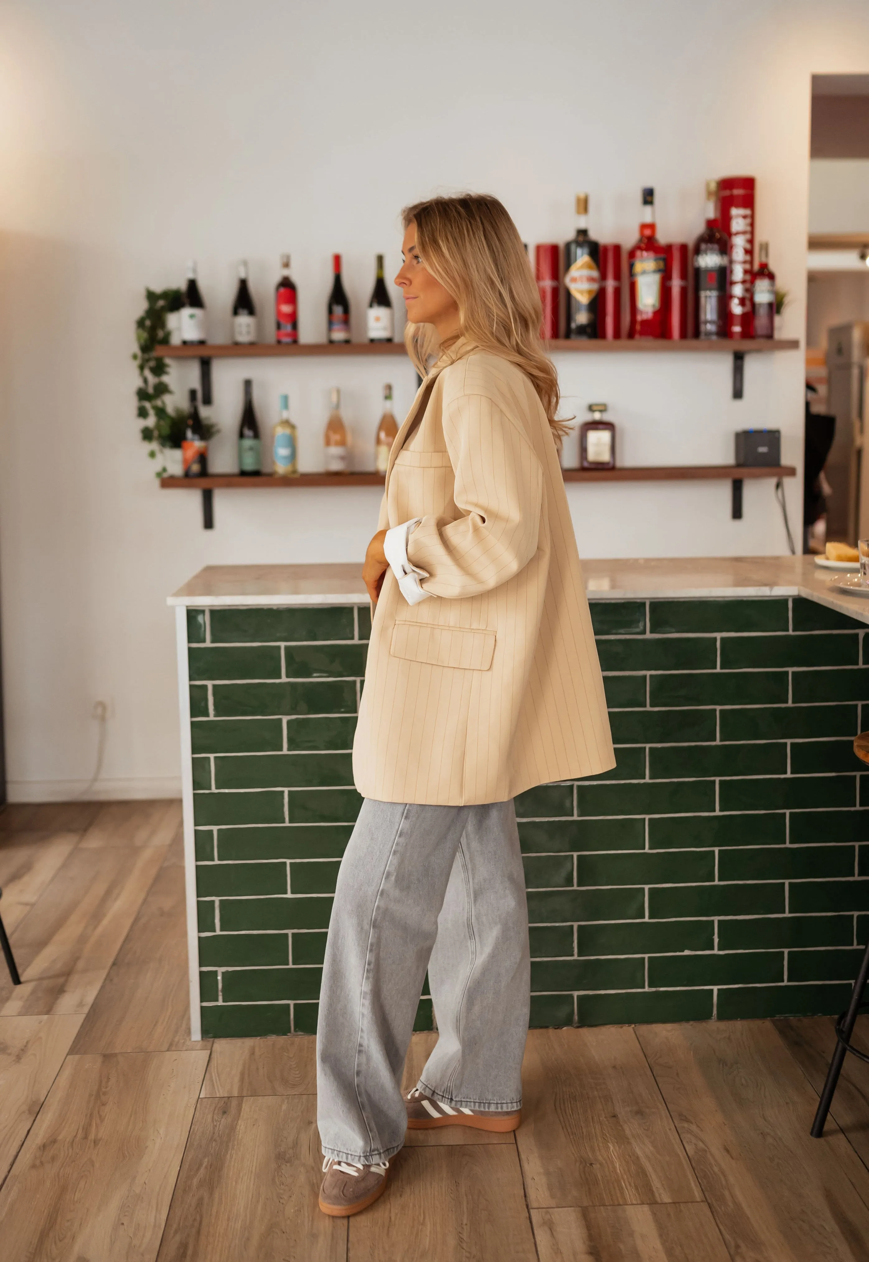 Blazer Gaspard - beige à lignes