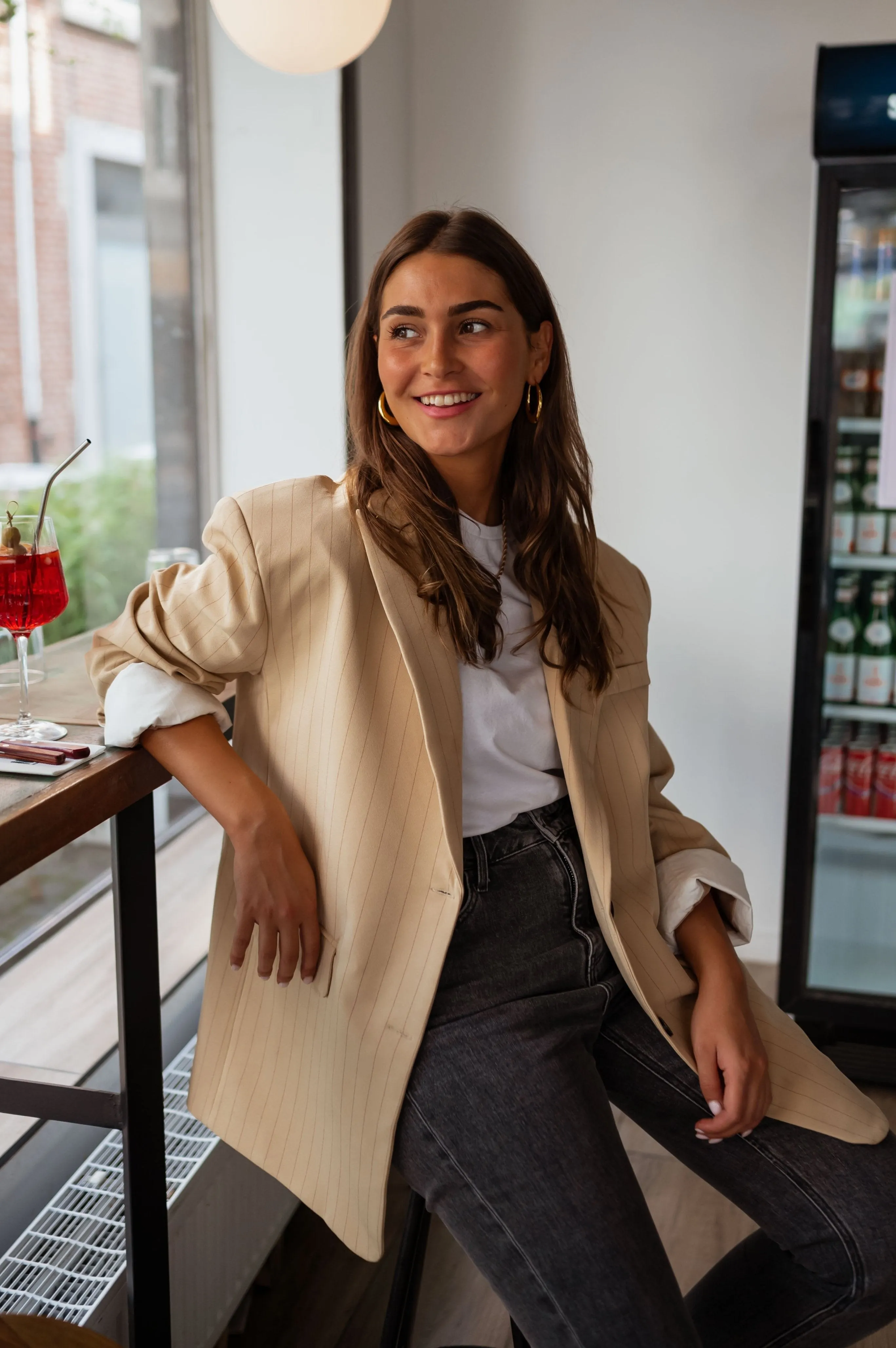 Blazer Gaspard - beige à lignes