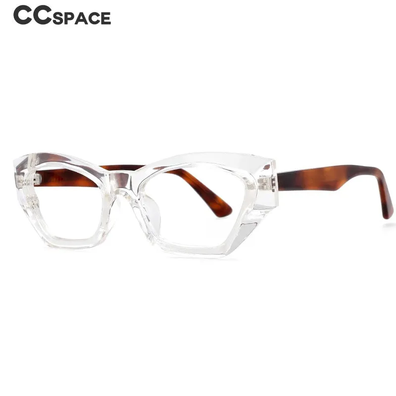 CCspace Unisex Full Rim Oversized Rectangle Cat Eye Acetate Frame Eyeglasses 54404