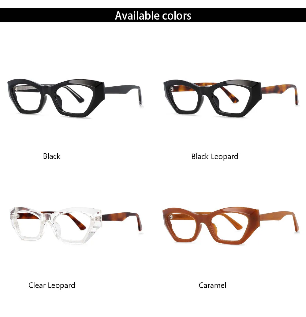 CCspace Unisex Full Rim Oversized Rectangle Cat Eye Acetate Frame Eyeglasses 54404