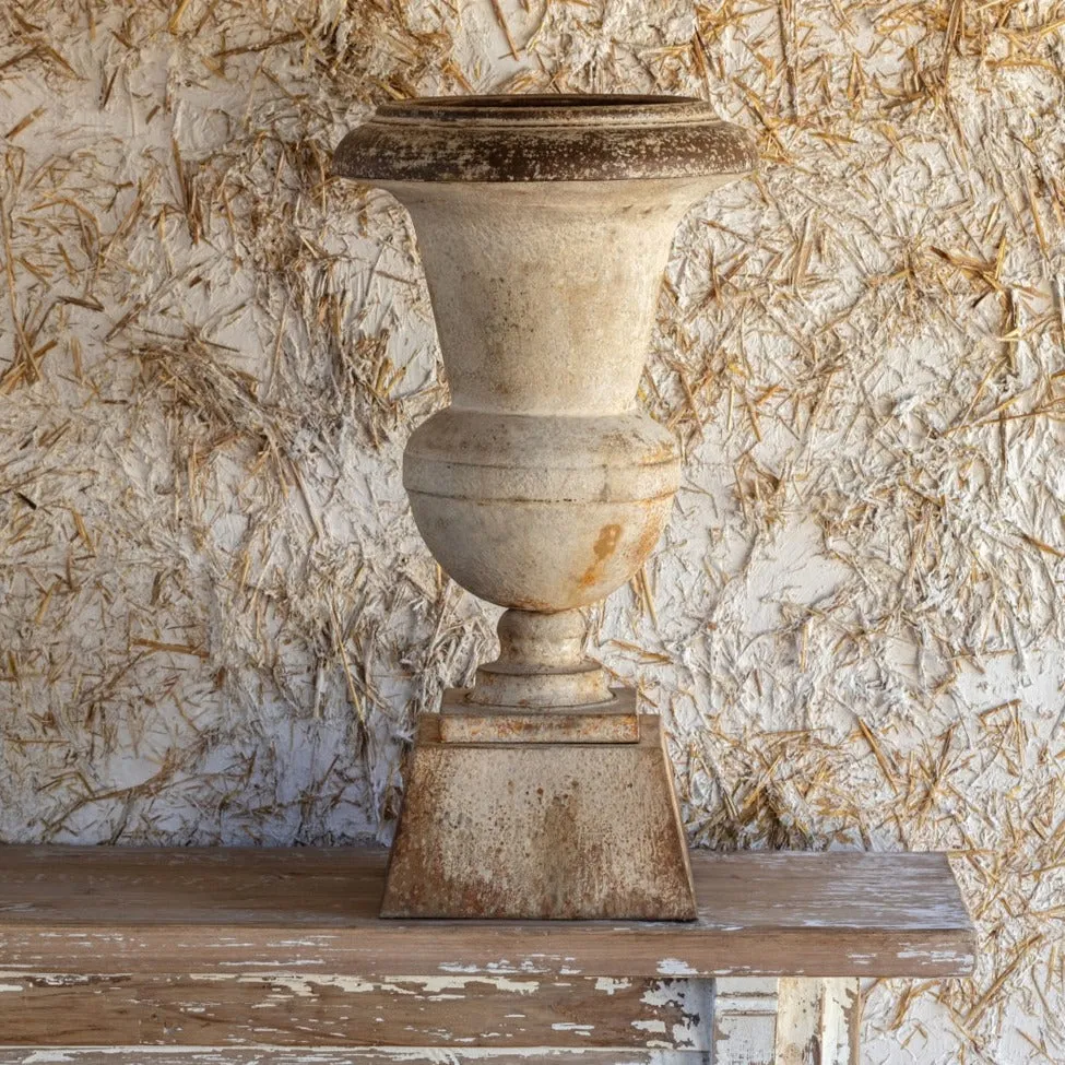 Champ de Foin Aged Metal Urn