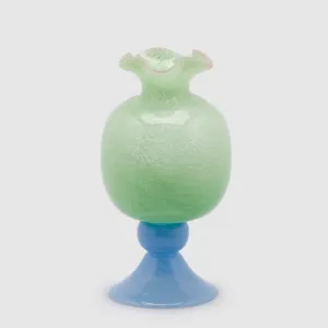 EDG Enzo De Gasperi Vaso Tulipani in Vetro 30cm Verde e Blu