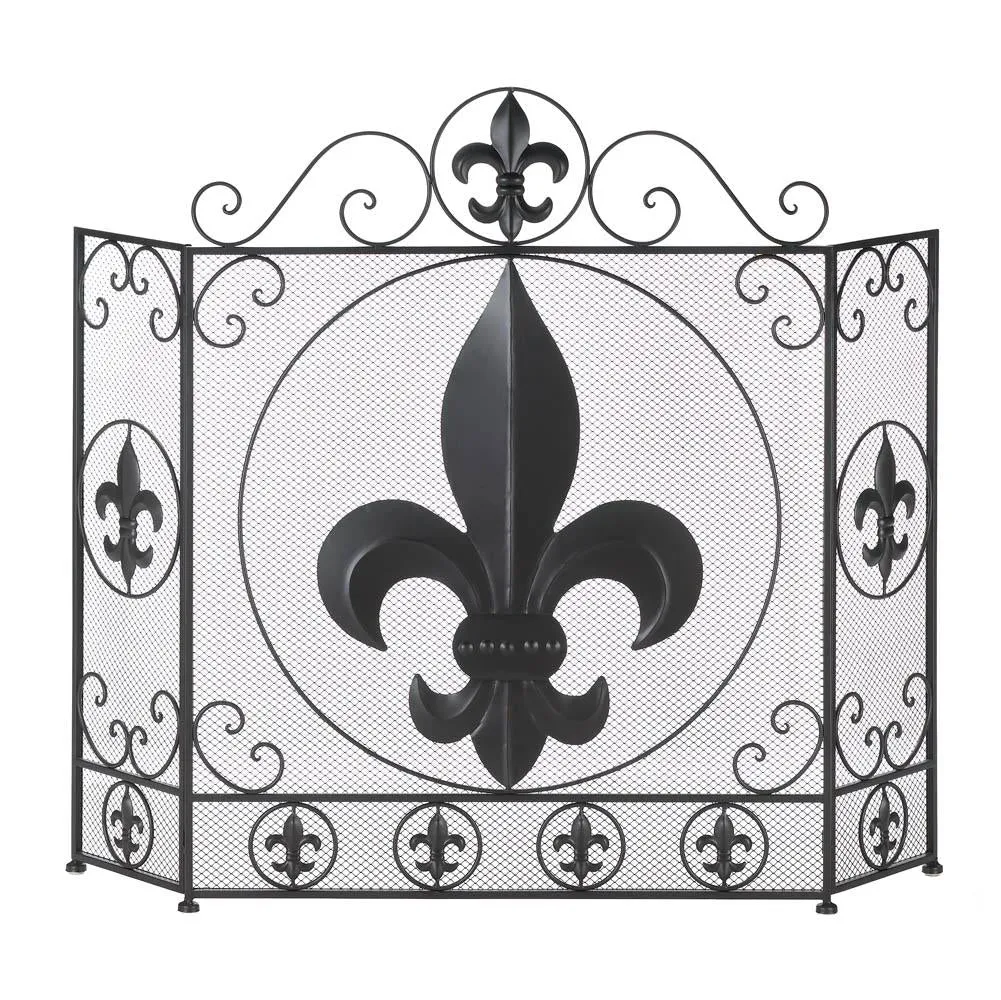 Fleur-De-Lis Fireplace Screen