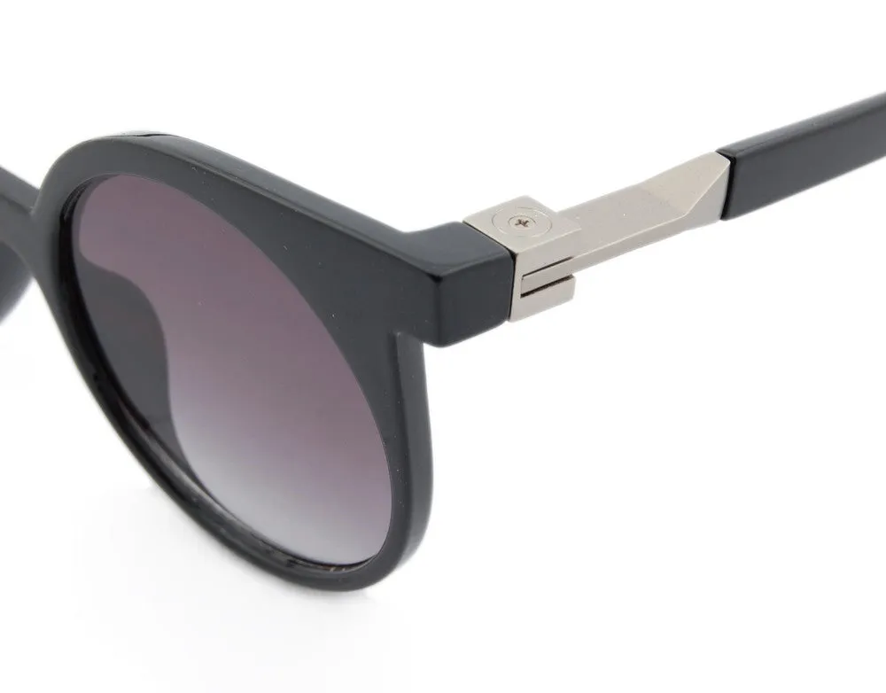 FRANNIE Black/Silver Cat-Eye Sunglasses