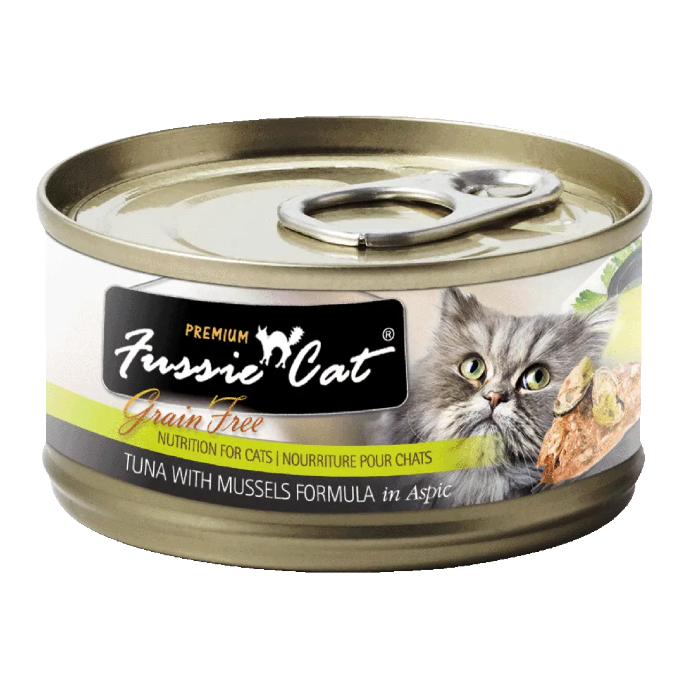 Fussie Cat Black Label Tuna with Mussel in Aspic 80g