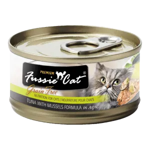 Fussie Cat Black Label Tuna with Mussel in Aspic 80g