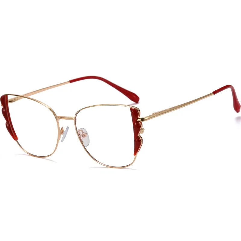 Hotony Women's Full Rim Cat Eye Alloy Frame Eyeglasses 95933