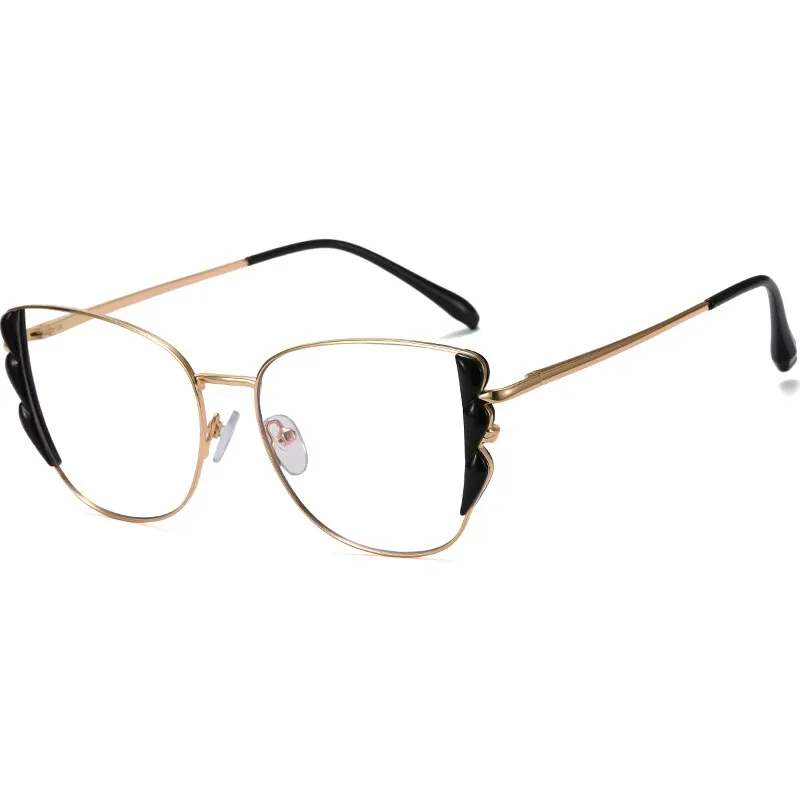 Hotony Women's Full Rim Cat Eye Alloy Frame Eyeglasses 95933