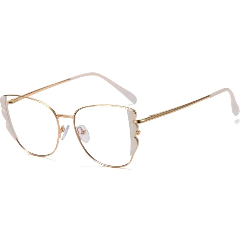 Hotony Women's Full Rim Cat Eye Alloy Frame Eyeglasses 95933