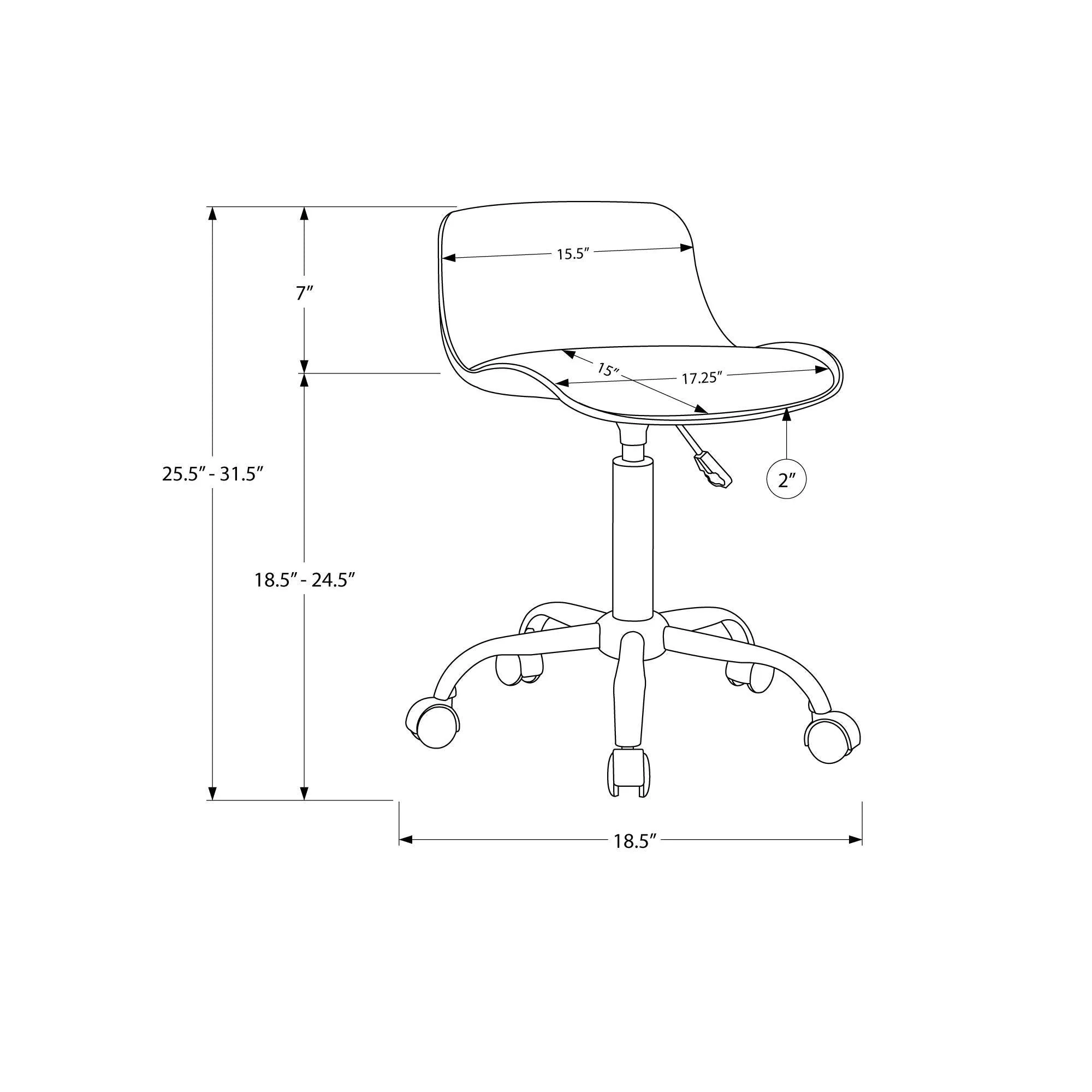 Monarch Sièges pour enfants Chaises de bureau I 7465