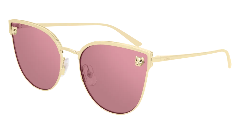 Panthère de Cartier Women's Oversized Cat Eye Sunglasses CT0198S