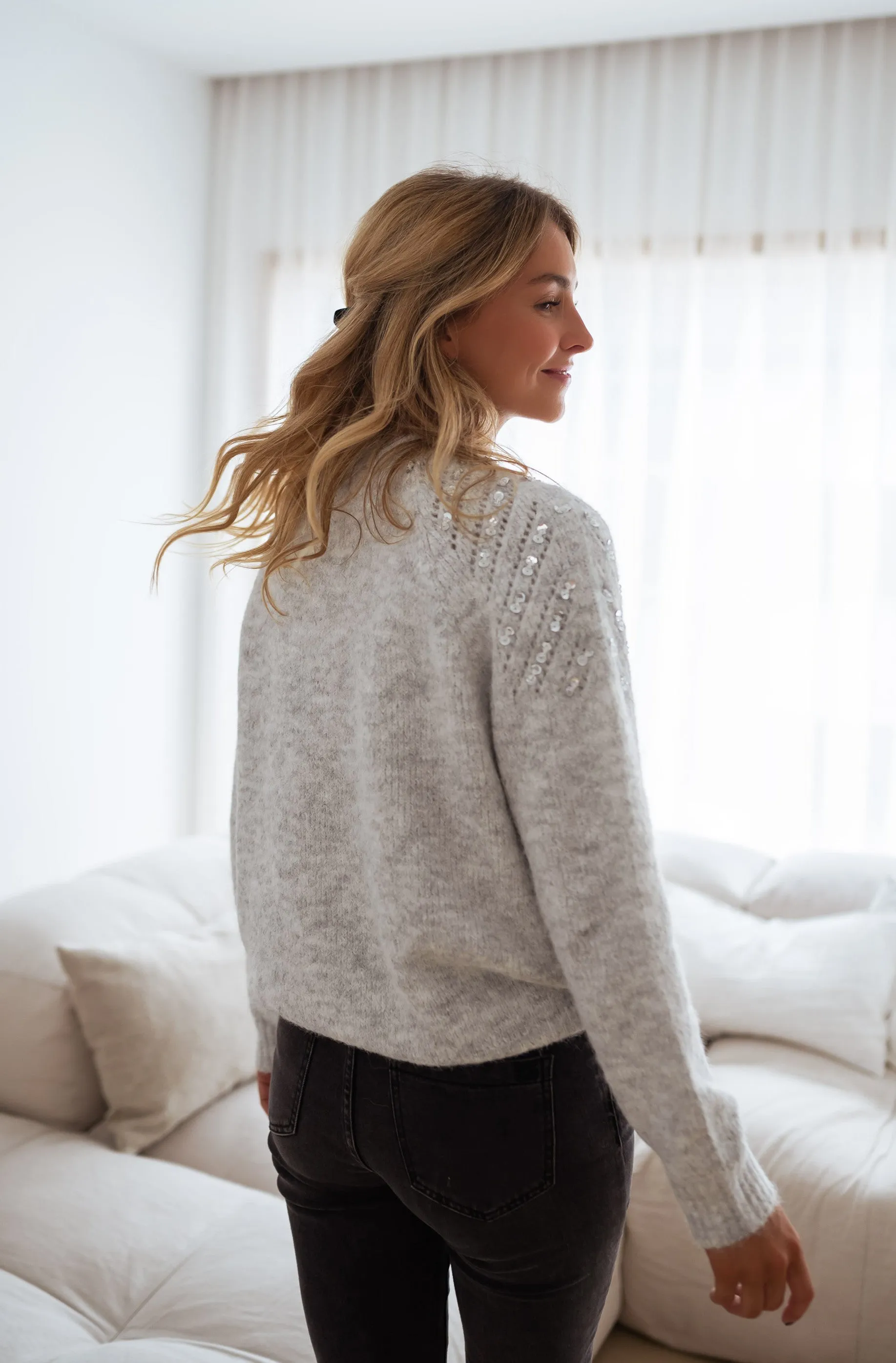 Pull Temis - gris clair