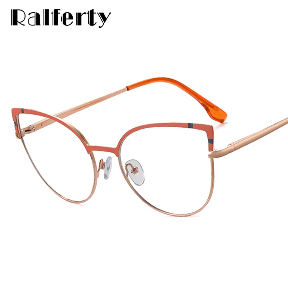 Ralferty Women's Full Rim Square Cat Eye Tr 90 Acetate Alloy Eyeglasses F95993