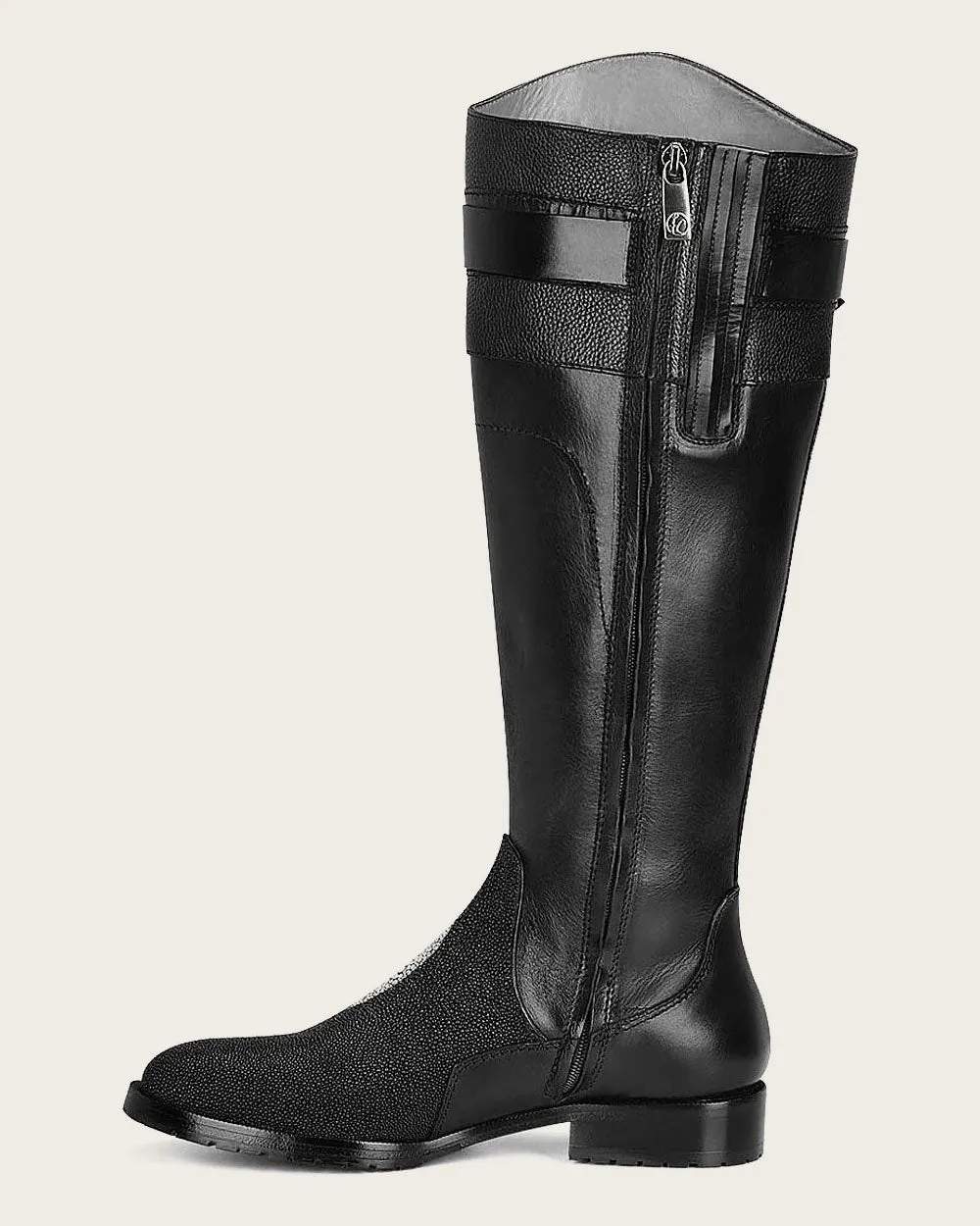 Riding style exotic stingray boot