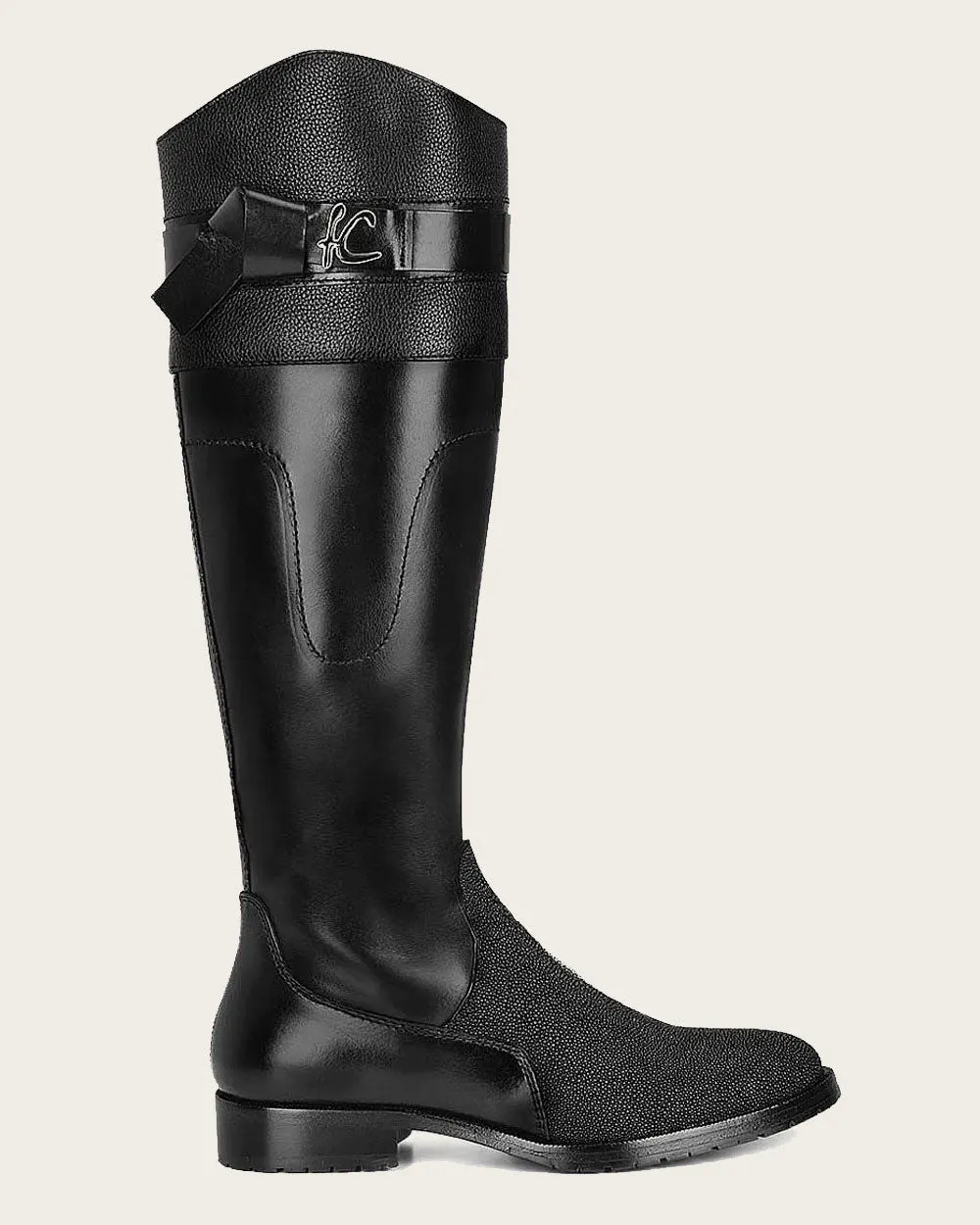 Riding style exotic stingray boot