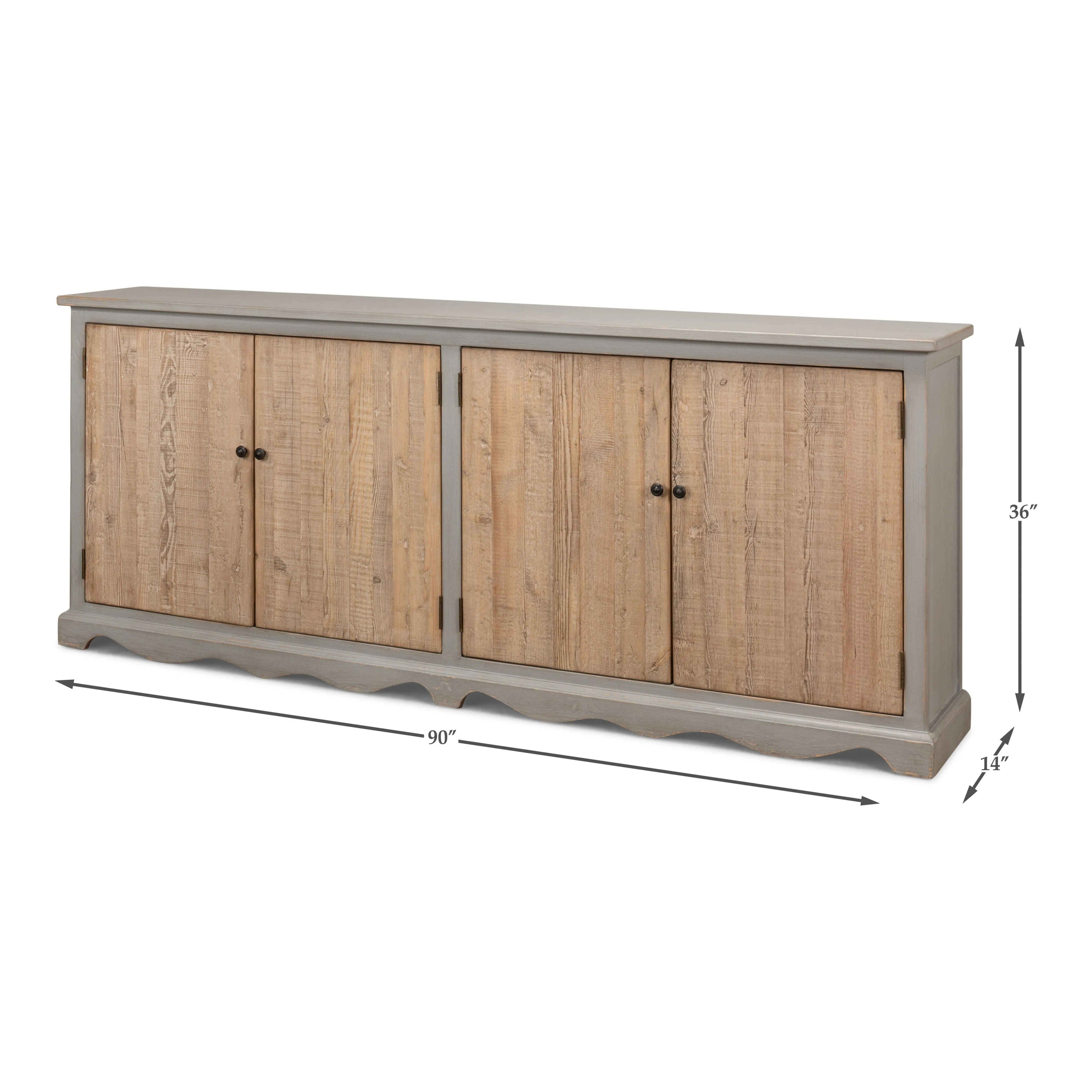 Sarreid - Le Gris Sideboard - Grey - Transitional