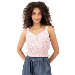 TOP CON RESORTE EN LA CINTURA PARA MUJER FOREVER 21